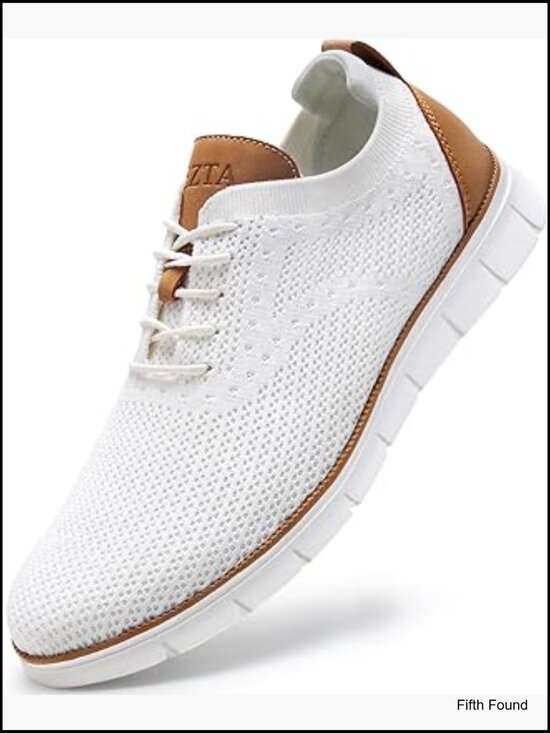 Men\'s Oxford Sneakers Breathable Lightweight Walking Shoes Lace-Up Casual Dress main image 4